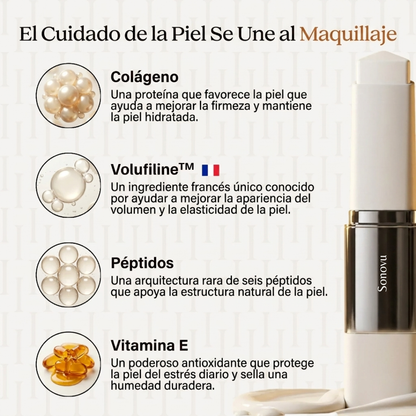 Base de maquillaje en barra que cambia de color
